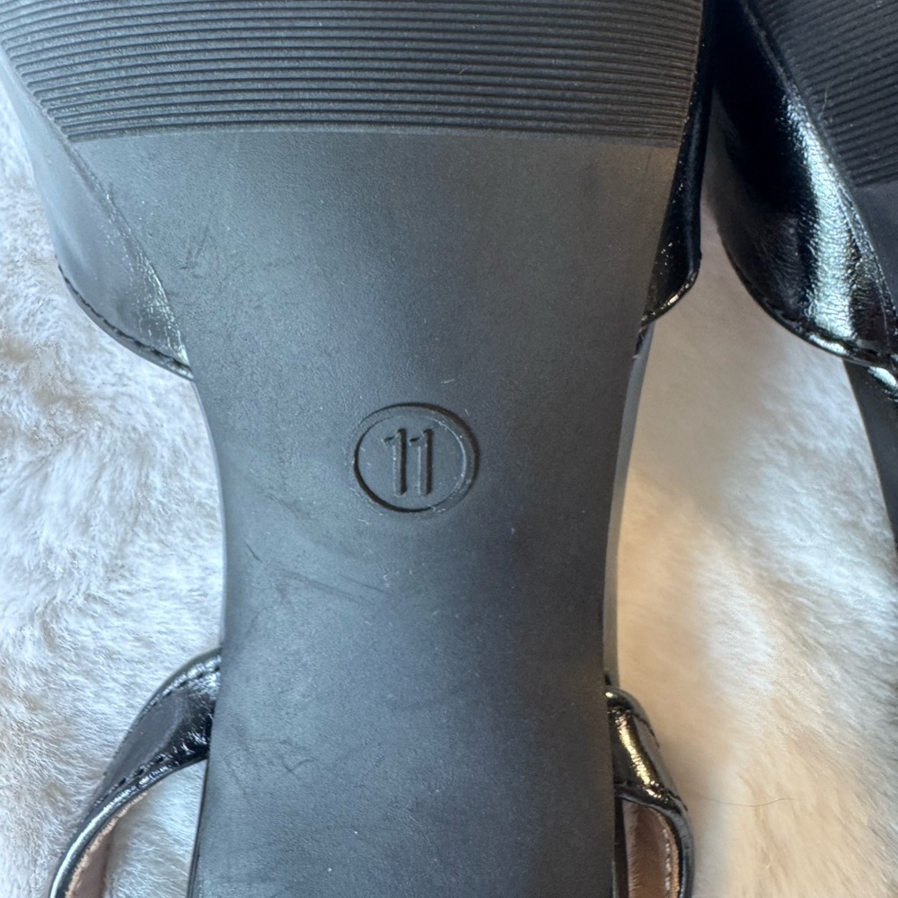 A New Day Black Women's Virginia Peep Toe Heels Size 11 - Picture 7 of 7